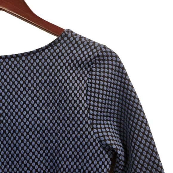 Anthropologie HD in Paris Blue Black Polka Dot Dress Size Small - Picture 4 of 8